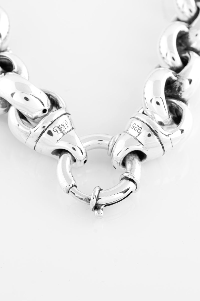 SS06 Silver Belcher Link Necklace