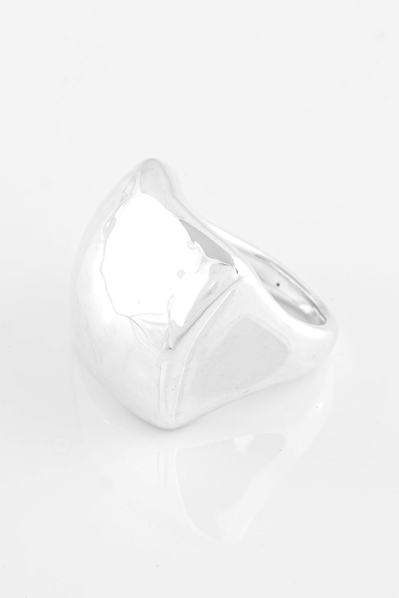 SS15 Silver Ring (Square Hammered)