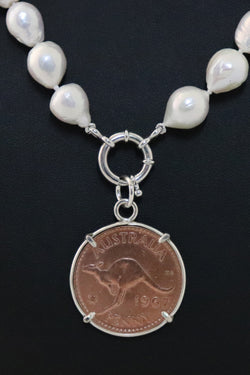 P10 Penny Coin Pendant - Kangaroo
