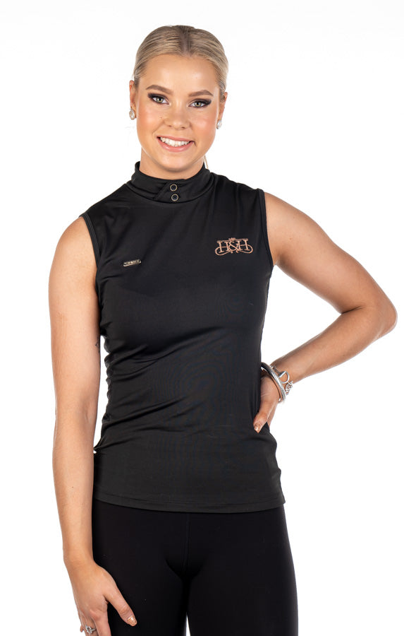 Equestrian Collection - EQ23 Black with Metallic Bronze detail Sleeveless