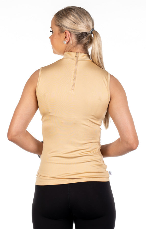 Equestrian Collection - EQ23-1 Butterscotch with Metallic Black detail Sleeveless