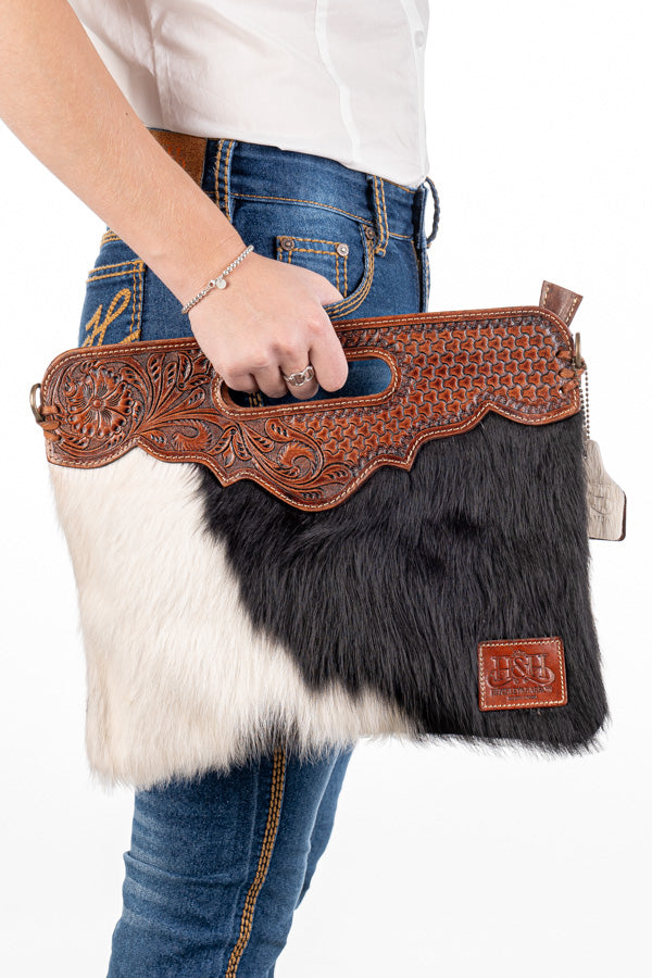 Hide and Tooled Clutch #HTC23