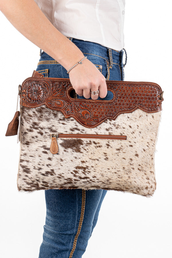 Hide and Tooled Clutch - Large #HTC27