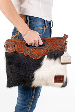 Hide and Tooled Clutch #HTC34