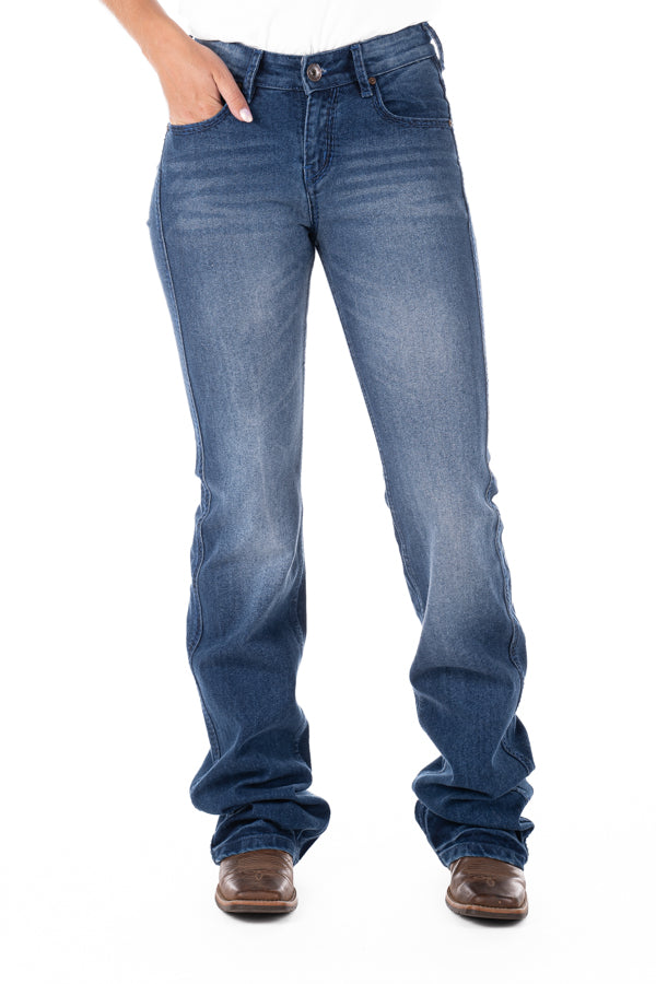 High Rise - SR2144 "Clinton" Navy Stitch Jeans