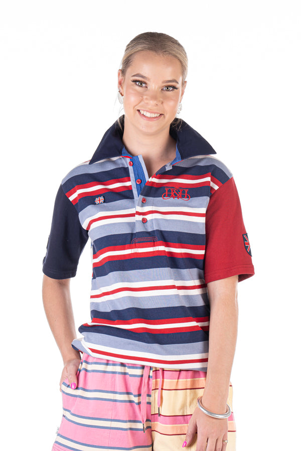 Rugby Collection - RC01-2 Navy & Red Rugby Fit Polo